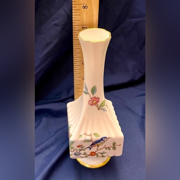 Pembroke Aynsley England Fine Bone China Gilded Milk White Glass Porcelain Vase - Picture 13 of 14